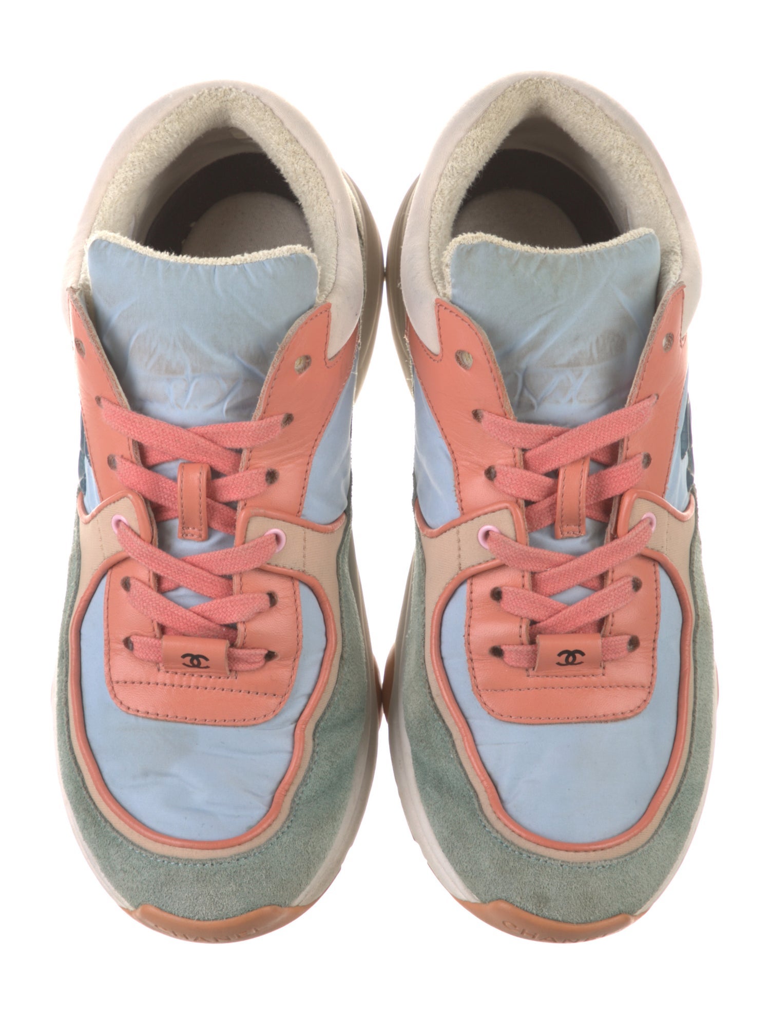 Chanel Interlocking CC Logo Nylon Sneakers